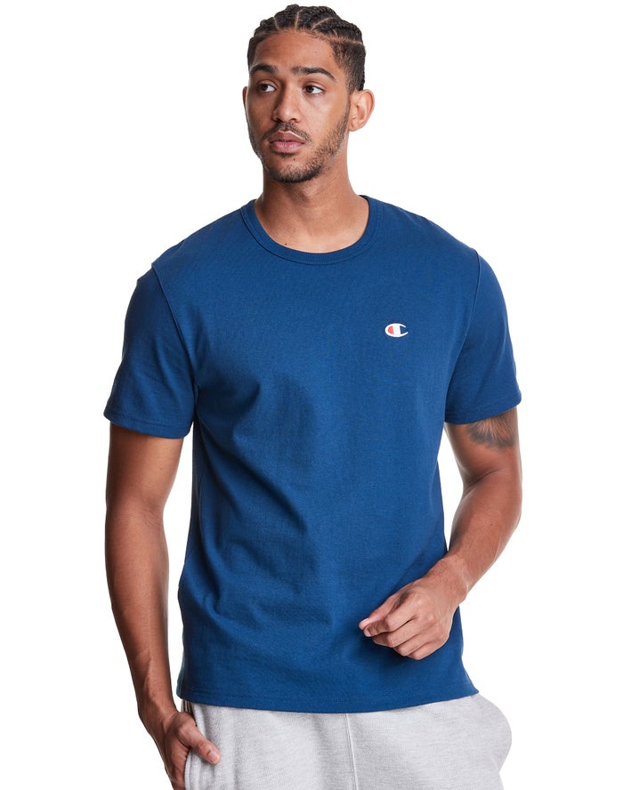 Camiseta Champion Hombre - Heritage C Logo ( Azules ) 5142397-IR